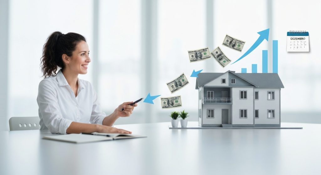 Pessoa planejando uso do 13º salário para amortizar financiamento imobiliário