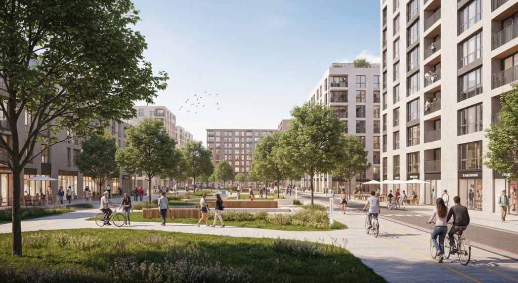 Bairro vibrante e seguro com foco em lazer e comunidade