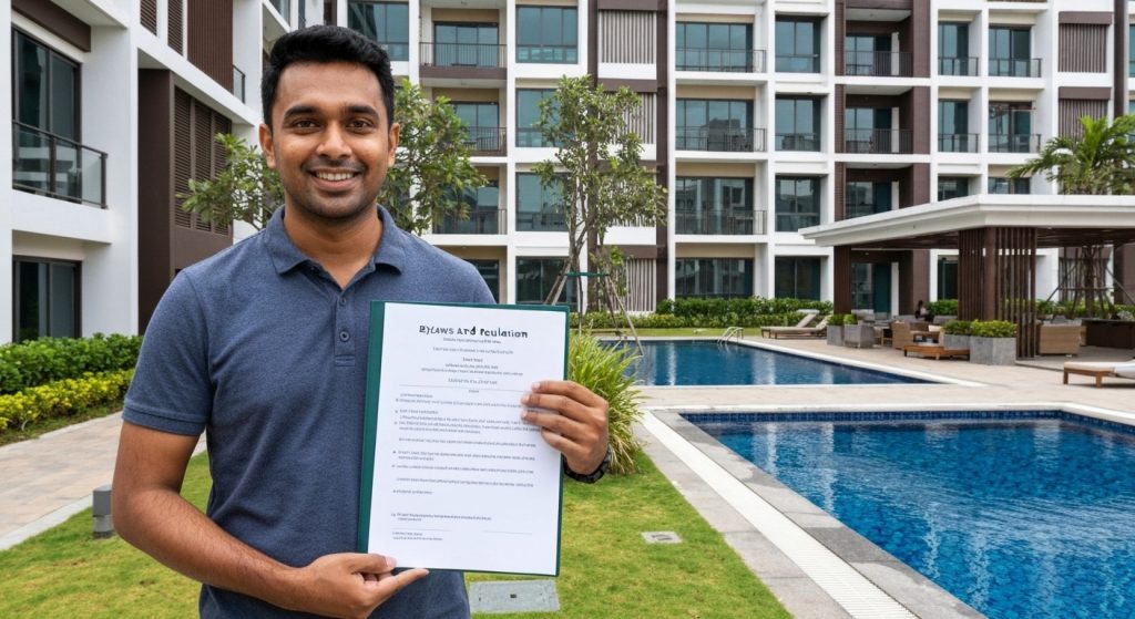 Morador conhecendo seus direitos no condomínio