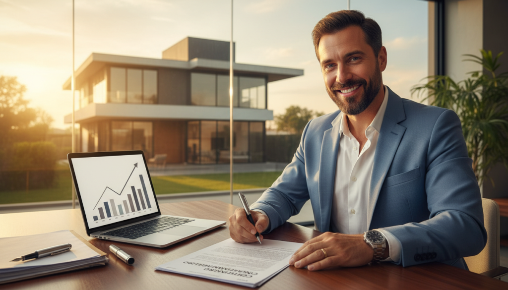 Profissional liberal realizando financiamento imobiliário