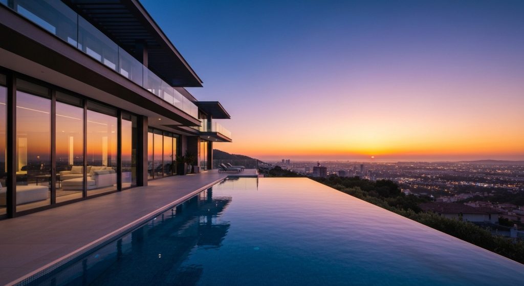 Mansão luxuosa com vista panorâmica da cidade