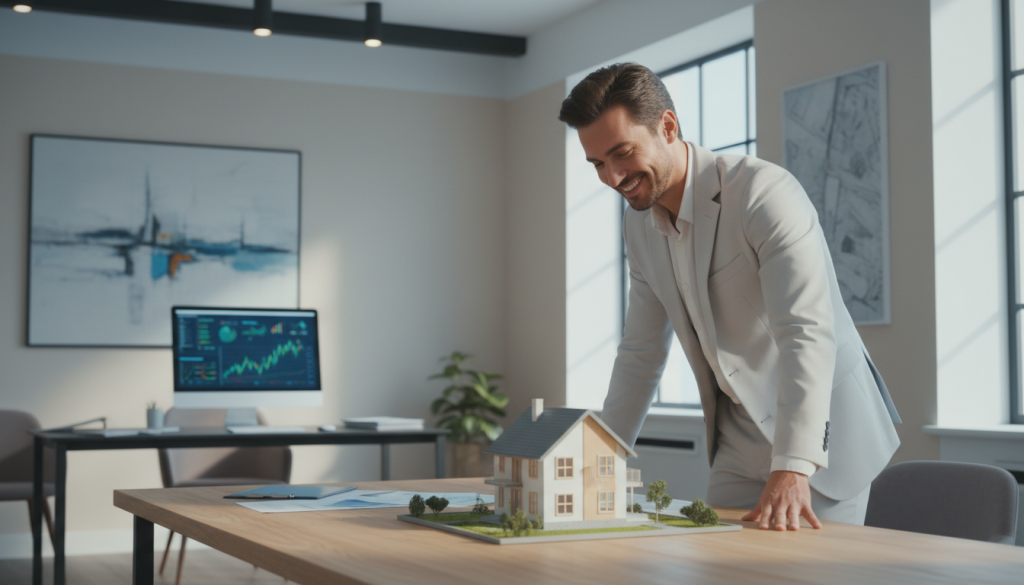 Pessoa analisando modelo de casa para primeira compra de imóvel