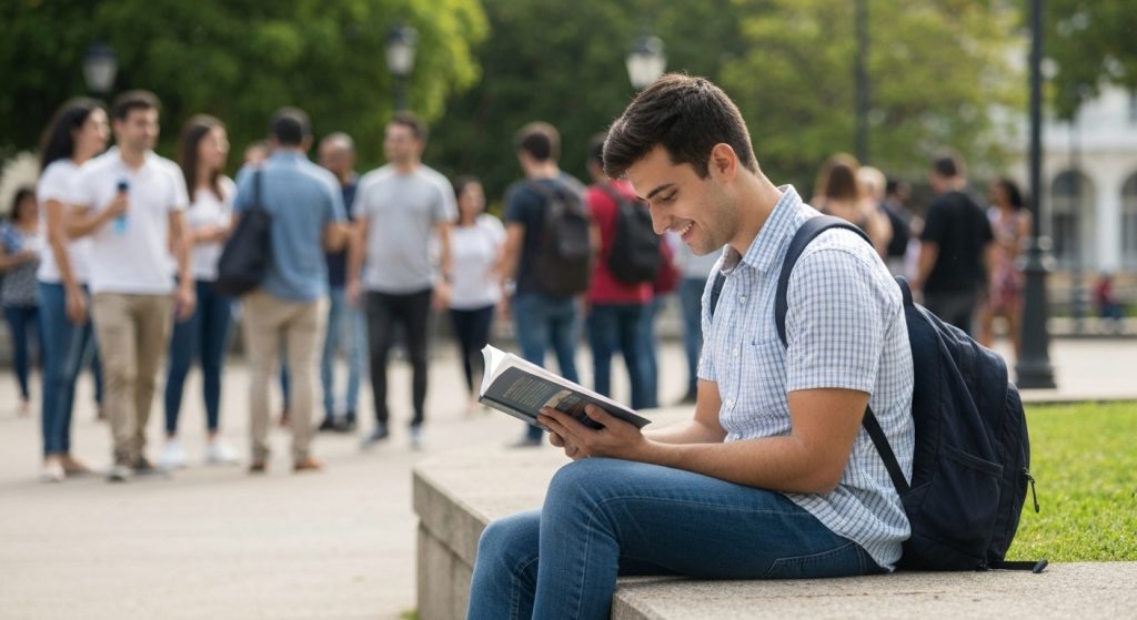 Jovem estudante comemora oportunidade de financiamento educacional