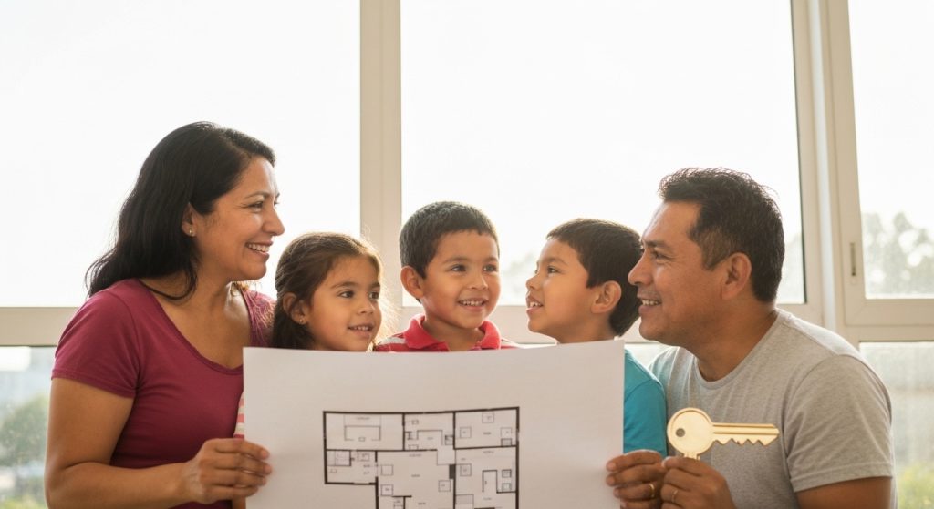 Família celebra conquista da casa própria com uso do FGTS