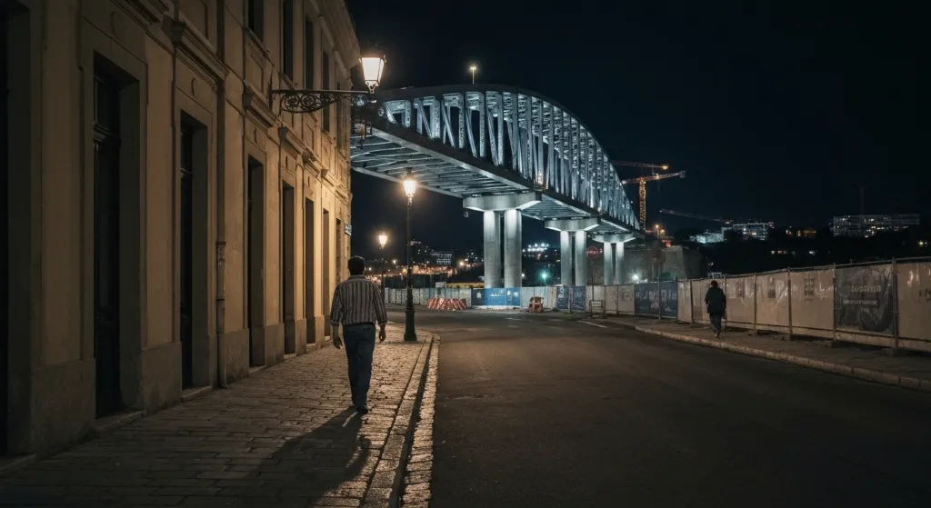 Comparativo visual entre imóvel na planta e imóvel pronto, com elementos de construção e moradia.
