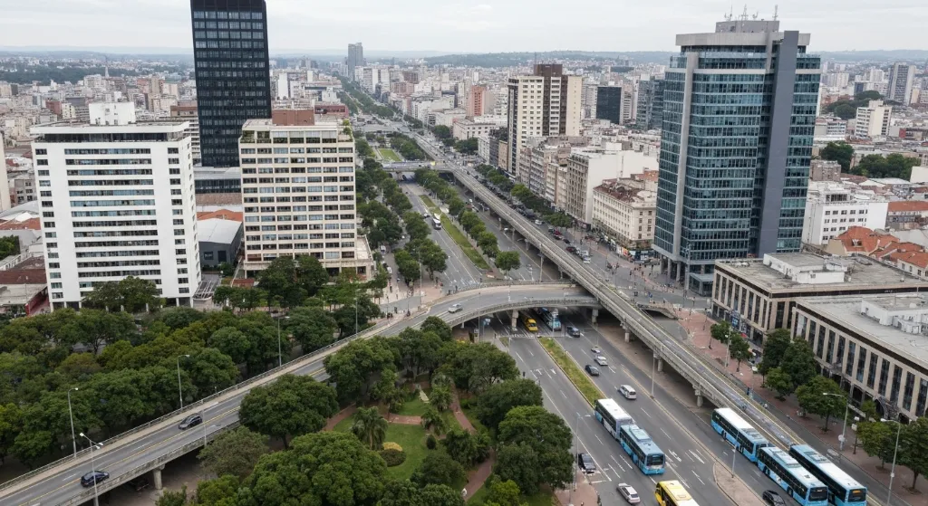 Vista aérea da infraestrutura urbana de Samambaia, Distrito Federal