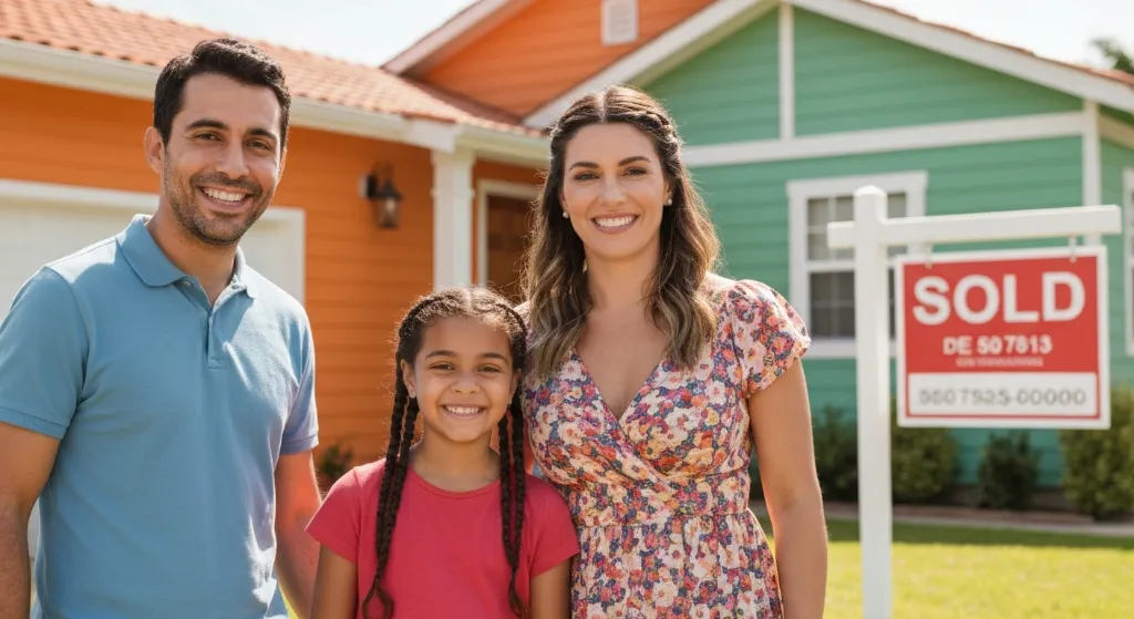 Família conquista casa própria através de financiamento