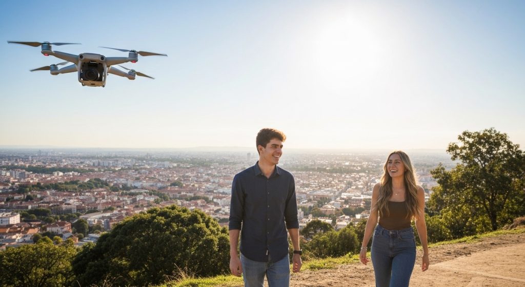 Cidade com infraestrutura moderna, parques e pessoas desfrutando do ambiente