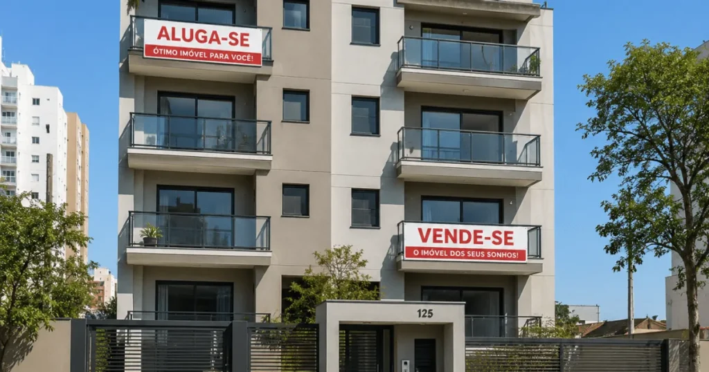 Casal jovem analisando documentos para decidir entre aluguel e financiamento de imóvel em 2026.