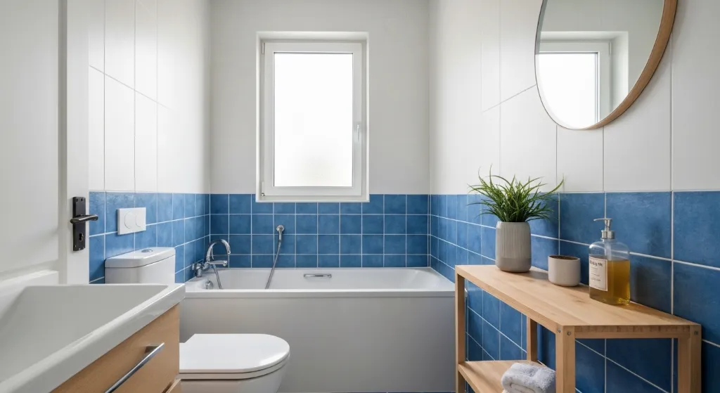Banheiro simples e barato renovado com ideias práticas e modernas.
