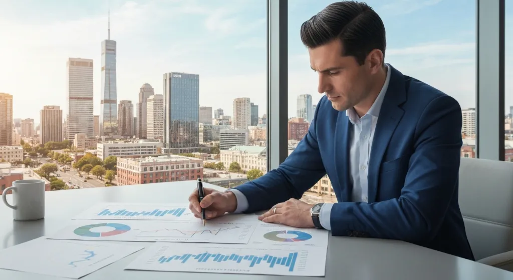 Investidor analisando imóvel como oportunidade de investimento