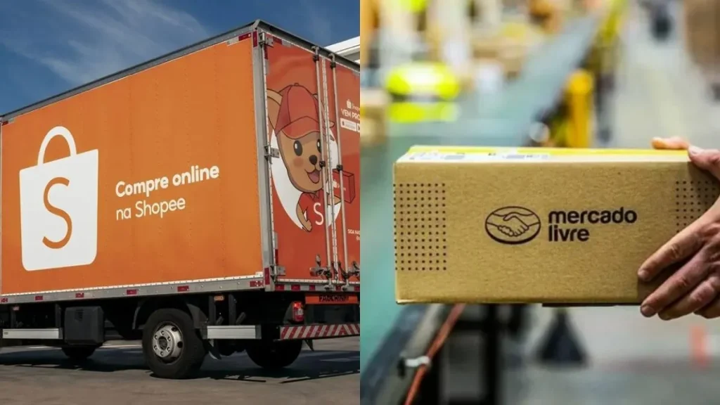 Centro de distribuição logístico em Santa Catarina com grande movimento de mercadorias.