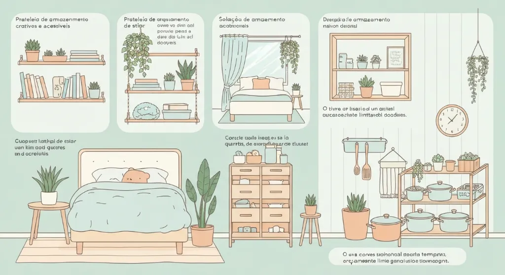 Apartamento decorado de forma simples e barata com soluções de armazenamento inteligentes