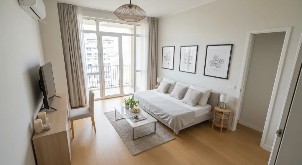 Apartamento moderno e organizado com luz natural, ideal para venda