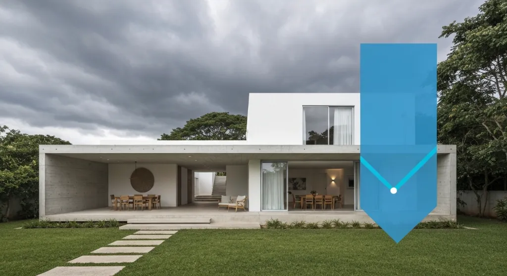 Casa com custos e impostos flutuando ao redor em 2026