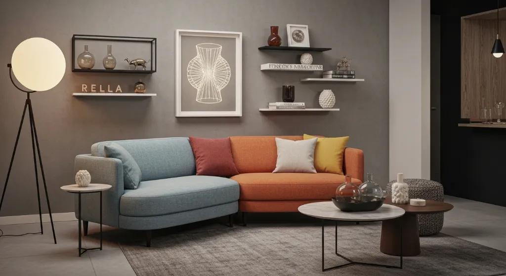 Sala de estar aconchegante com detalhes decorativos que fazem a diferença