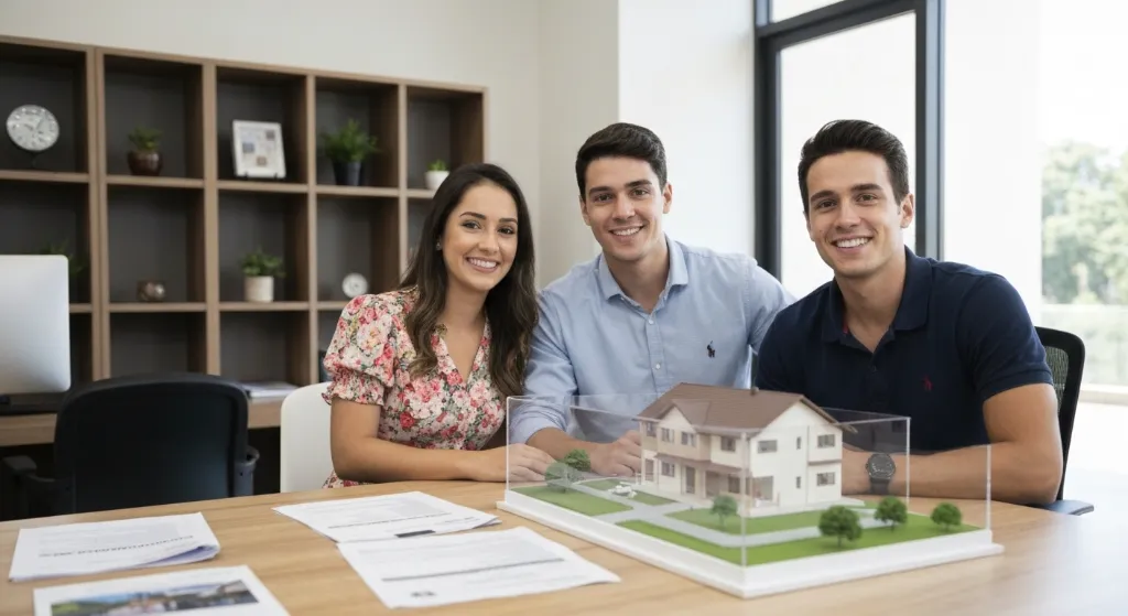 Casal planejando a compra de um imóvel