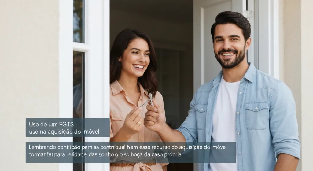 Casal celebrando a compra de um imóvel com as chaves nas mãos.