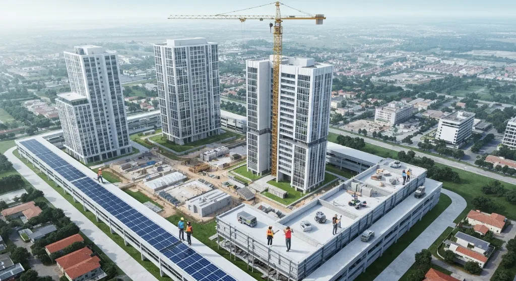 Futuro da construção civil em 2026 com foco em infraestrutura e habitação