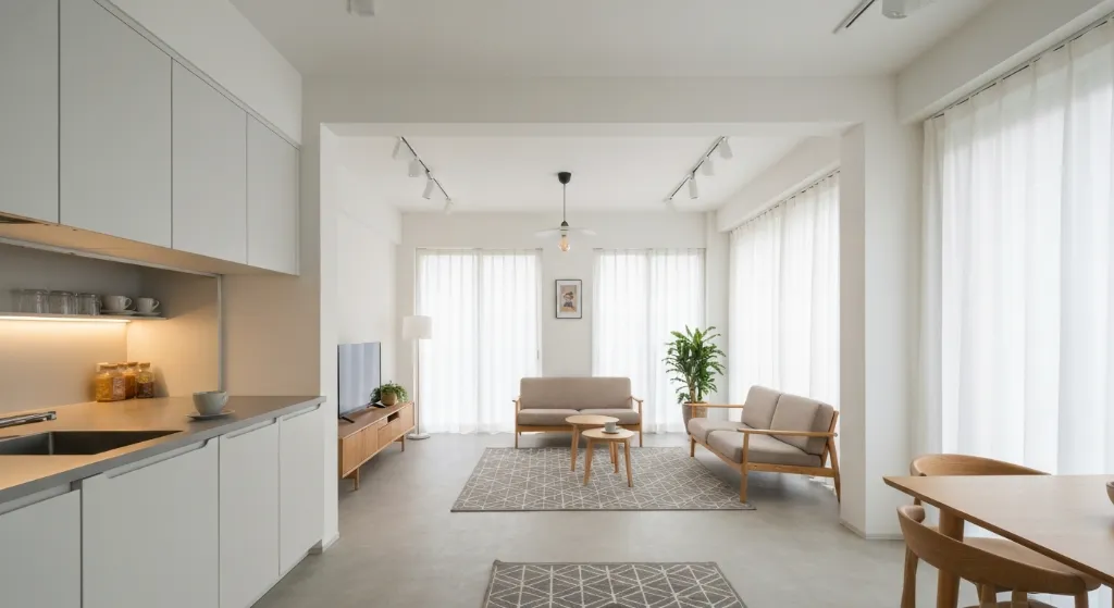 Fachada de uma casa moderna representando a conquista do financiamento imobiliário.