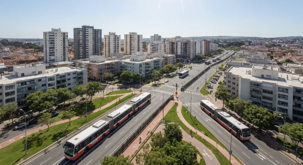 Bairro moderno com infraestrutura completa impactando valor de imóveis