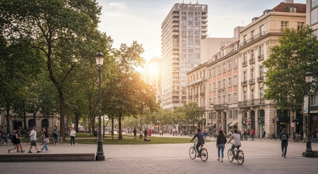 Paisagem urbana que demonstra a importância da localização para a qualidade de vida