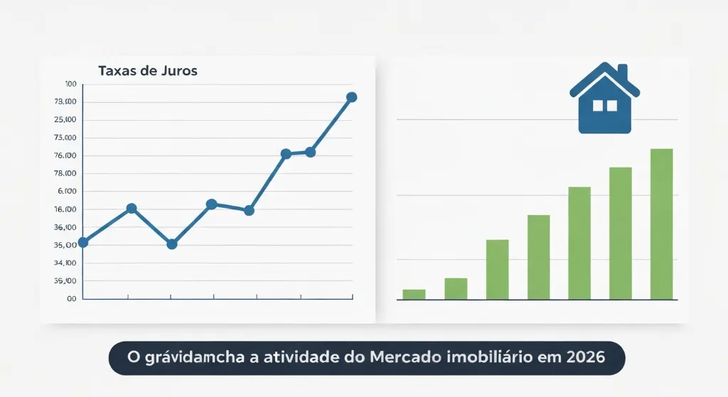 Gráfico ilustrando o impacto das taxas de juros no mercado imobiliário