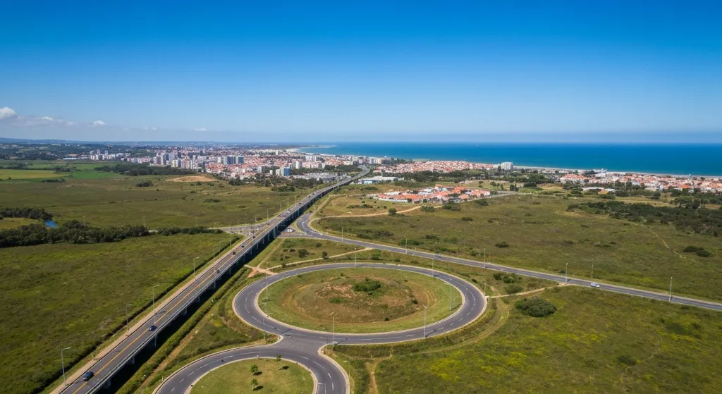 Vista aérea da Asa Norte, Brasília, destacando organização urbana, áreas verdes e qualidade de vida.