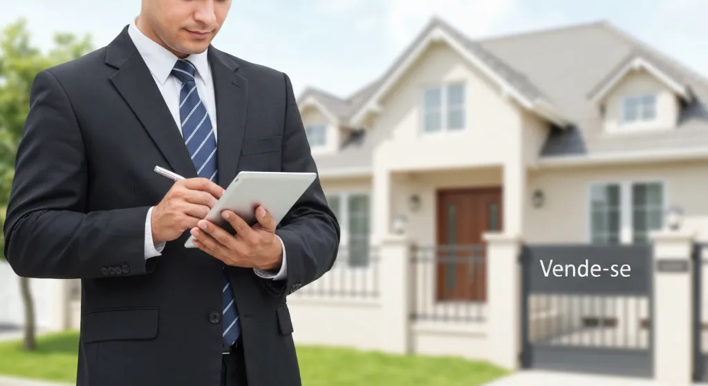 Profissional realizando avaliação de imóvel residencial
