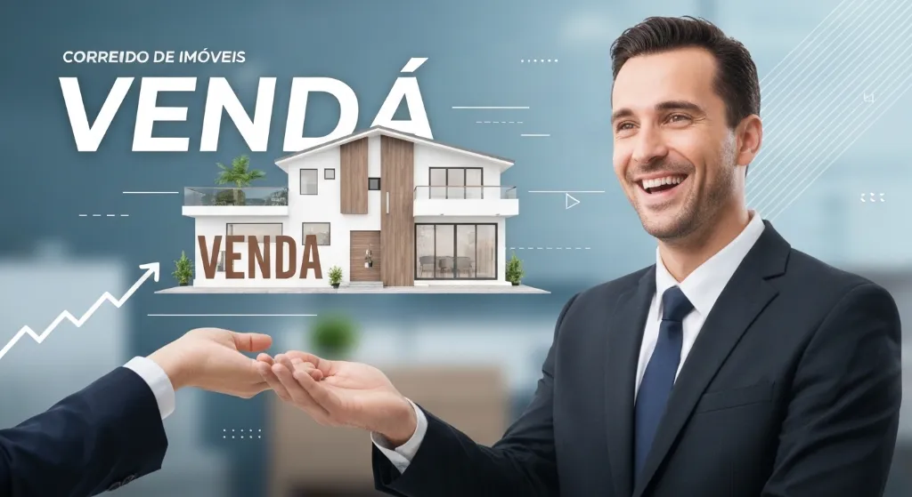 Profissional credenciado imobiliário fechando negócio com cliente