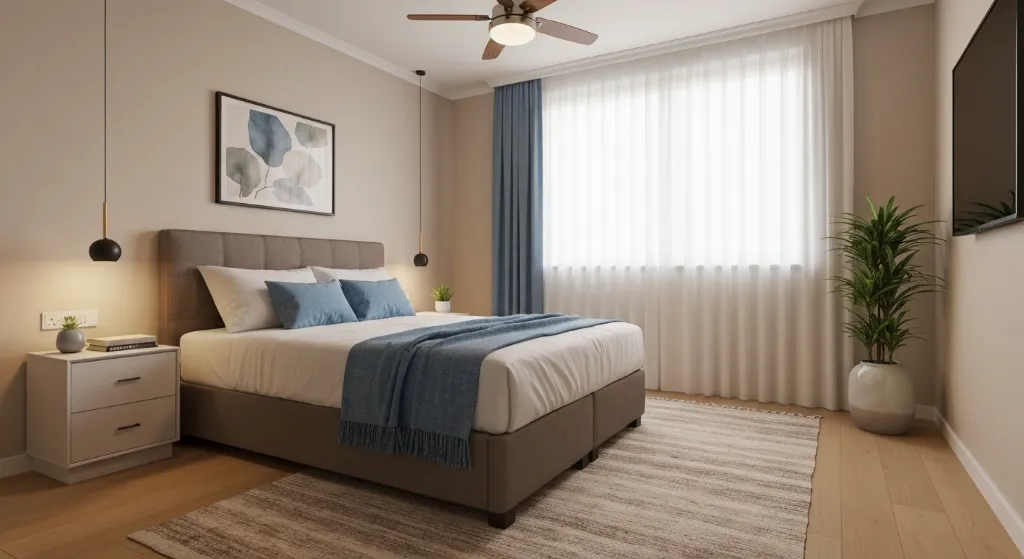 Quarto aconchegante decorado com estilo simples e barato