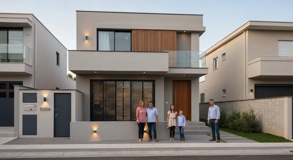 Família celebra a conquista da casa própria com financiamento facilitado