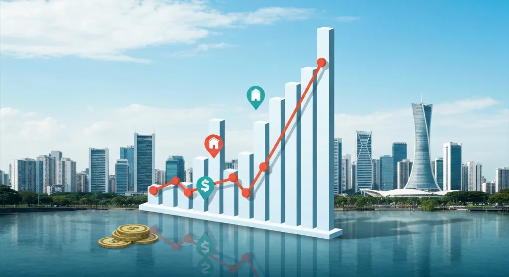 Gráfico de rendimento de aluguéis em Brasília influenciado pela taxa Selic