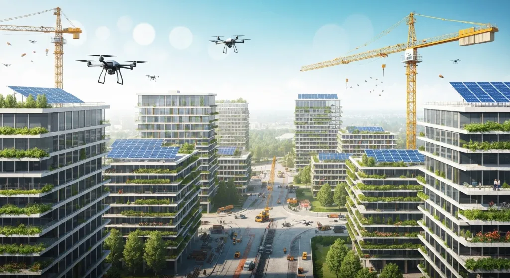 Tendências da construção civil em 2026 com foco em tecnologia e sustentabilidade