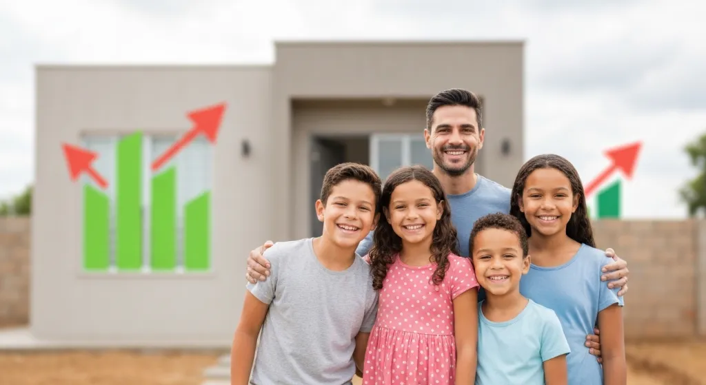 Família realizando o sonho da casa própria com FGTS
