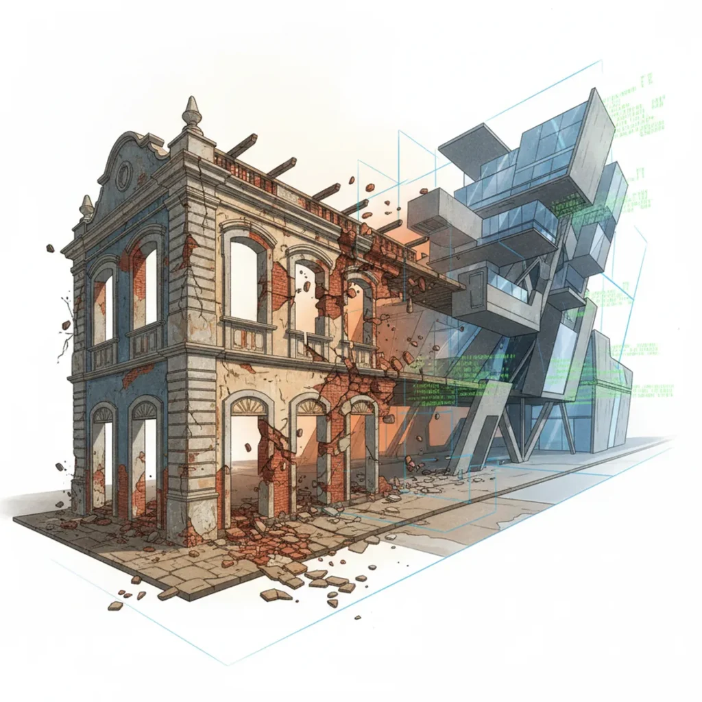 Escritório moderno de empresa proptech no Brasil