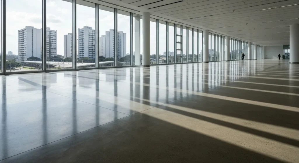 Fachada do Edifício Atlantis em Brasília, onde ocorreu a rescisão de contrato de aluguel.