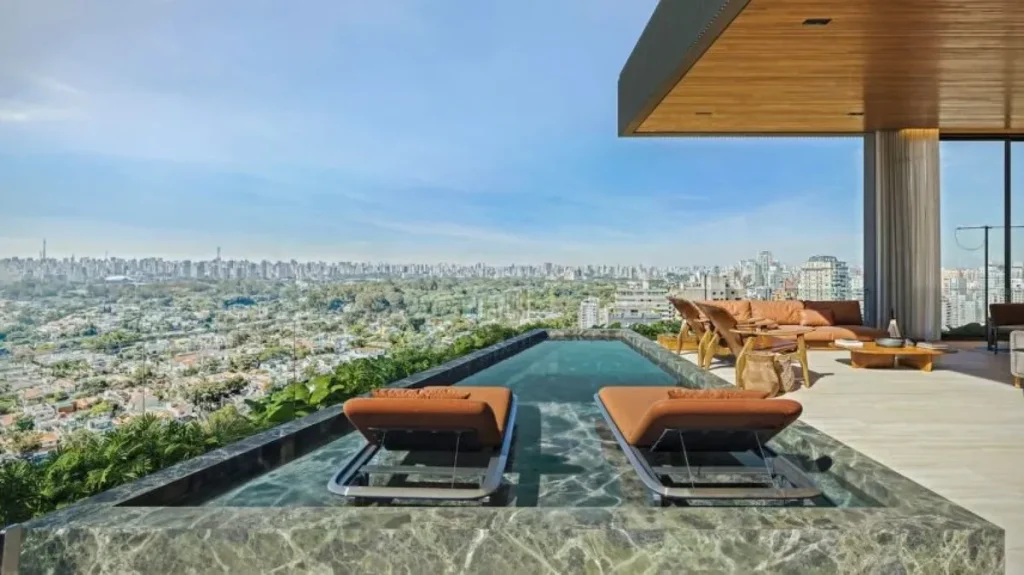 Empreendimento imobiliário de luxo em Santa Catarina com arquitetura moderna e vista para o mar